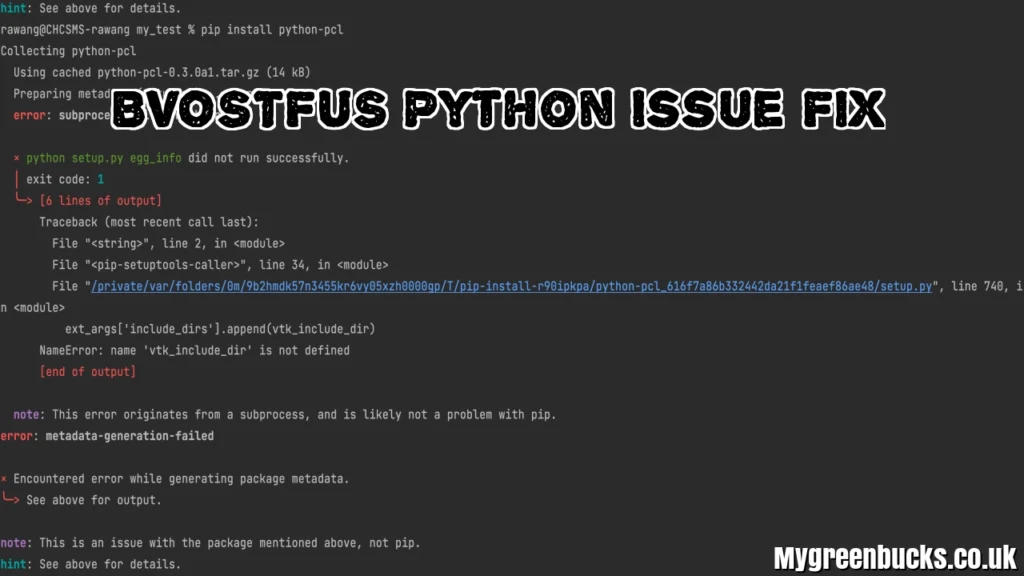 BVOSTFUS Python Issue Fix: What You Need to Know in 2026
